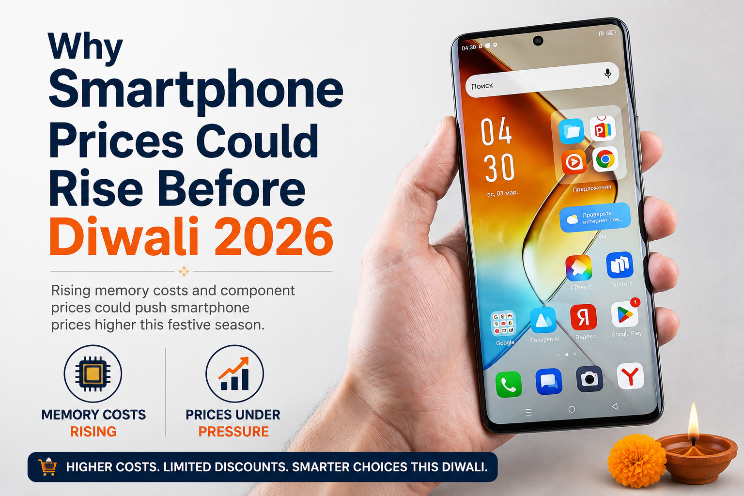 Why Smartphone Prices Could Rise Before Diwali 2026